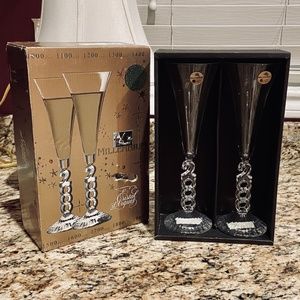 Vintage Crystal D'arques Millenium Flutes